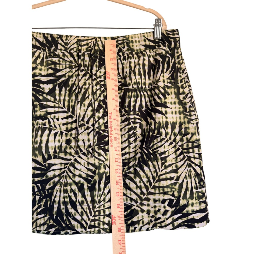 Tropical Modest Vacation Active J.Jill Fit Green Palm Leaf Print Skort Lg - Picture 6 of 10